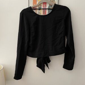 Forever 21 Open Back Black Blouse